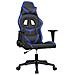 Sedia Da Gaming Massaggiante Nero E Blu In Similpelle - Foto miniatura 2