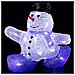 Pupazzo di Neve Forma Acrilica Natalizio Led Illuminazione Esterni e Interni - Foto miniatura 3