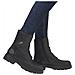 Black Casual Closed Ladies Mid Height Boots Stivaletti Pelle Scarpe Donna Nero Eu 37, Z9179-00 - Foto miniatura 2