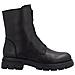 Black Casual Closed Ladies Mid Height Boots Stivaletti Pelle Scarpe Donna Nero Eu 37, Z9179-00 - Foto miniatura 3