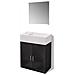 Set Mobili Da Bagno Con Lavabo 3 Pz Nero - Foto miniatura 1