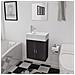 Set Mobili Da Bagno Con Lavabo 3 Pz Nero - Foto miniatura 8