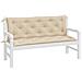 Cuscini Panca Da Giardino 2pz Beige 150x50x7 Cm Tessuto Oxford - Foto miniatura 3