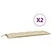 Cuscini Panca Da Giardino 2pz Beige 150x50x7 Cm Tessuto Oxford - Foto miniatura 4