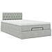 Pouf Letto con Materasso Grigio Chiaro 120x190 cm in Velluto - Foto miniatura 6