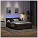 Struttura Letto Pouf con Materasso 140x200 cm in Tessuto - Foto miniatura 3
