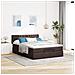 Struttura Letto Pouf con Materasso 140x200 cm in Tessuto - Foto miniatura 4