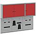 Set di Armadietto per Attrezzi e Pannello Forato da 5 Pezzi Montato a Muro Rosso in Metallo - Foto miniatura 1