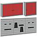 Set di Armadietto per Attrezzi e Pannello Forato da 5 Pezzi Montato a Muro Rosso in Metallo - Foto miniatura 6
