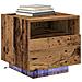 Comodini con Luci LED 2 pcs Legno Vecchio 40x39x37 cm - Foto miniatura 3