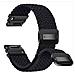 Cinturino Intrecciato In Nylon Elastico Con Fibbia Magnetica A Sgancio Rapido Compatibile Con Garmin Fenix Series Black 22 Mm - Foto miniatura 1