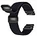 Cinturino Intrecciato In Nylon Elastico Con Fibbia Magnetica A Sgancio Rapido Compatibile Con Garmin Fenix Series Black 22 Mm - Foto miniatura 3