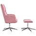 Lusso Casadino -  Poltrona Relax Con Poggiapiedi Rosa In Velluto - Foto miniatura 3