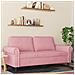 Divano a 2 Posti Rosa 140 cm in Velluto - Foto miniatura 2
