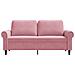 Divano a 2 Posti Rosa 140 cm in Velluto - Foto miniatura 4