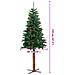 Lusso Casadino -  Albero Di Natale Sottile Con Legno Vero E Pigne Verde 150cm Pvc - Foto miniatura 6