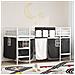 Struttura del Letto Loft per Bambini con Tendine Bianco e Nero - Foto miniatura 2