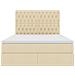 Letto con contenitore e materasso Crema 140 x 190 cm Poliestere - Foto miniatura 7