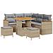 Set Divano da Giardino con cuscino 8 pcs Beige Poly Rattan - Foto miniatura 1