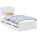 Struttura del letto Bianco 75 x 190 cm Legno Ingegnerizzato - Foto miniatura 1
