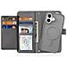 Cover Cartera per iPhone 16 Plus - Pelle /PU, Grigio, MagSafe - Foto miniatura 3