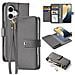 Cover Cartera per iPhone 16 Plus - Pelle /PU, Grigio, MagSafe - Foto miniatura 1