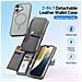 Cover Cartera per iPhone 16 Plus - Pelle /PU, Grigio, MagSafe - Foto miniatura 4