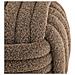 Pouf Napier In Tessuto Marrone Con Design Annodato 48×48×43 Cm - Foto miniatura 3