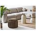Pouf Napier In Tessuto Marrone Con Design Annodato 48×48×43 Cm - Foto miniatura 4
