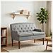 Loveseat con bottoni imbottiti Grigio Chiaro 111 x 65 x 79 cm - Foto miniatura 2