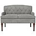 Loveseat con bottoni imbottiti Grigio Chiaro 111 x 65 x 79 cm - Foto miniatura 3