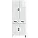 Set di armadi 2 pcs Bianco Lucido 66 x 34,5 x 89,5 cm - Foto miniatura 4