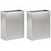 Vaso da giardino 2 pz Argento 40 x 20 x 40 cm Acciaio Inox - Foto miniatura 1