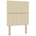 Letto Box Spring LED con Materasso Crema 80 x 200 cm Tessuto - Foto miniatura 5
