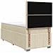 Letto Box Spring LED con Materasso Crema 80 x 200 cm Tessuto - Foto miniatura 9