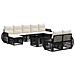 Set Divano da Giardino 10 pz Nero e Bianco Crema polyrattan - Foto miniatura 1