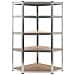 Questa mensola angolare è la scelta ideale sia per lo stoccaggio residenziale che per quello commerciale, e offre un ampio spazio dove tenere tutto in ordine. Materiale robusto: Lo scaffale portaoggetti è costituito da un telaio in acciaio e tavole in legno multistrato. I telai in acciaio garantiscono robustezza e stabilità, mentre il legno ingegnerizzato offre forza, stabilità, e resistenza all'umidità. Forte capacità di carico: Grazie allo spessore del materiale, alle barre - Foto miniatura 1