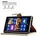 Custodia Compatibile Con Nokia Lumia 925 In Marrone Cappuccino - Coperchio Protettiva Con Chiusura Magnetica, Funzione Stand E Tasca Per Le Carte - Foto miniatura 2