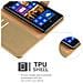 Custodia Compatibile Con Nokia Lumia 925 In Marrone Cappuccino - Coperchio Protettiva Con Chiusura Magnetica, Funzione Stand E Tasca Per Le Carte - Foto miniatura 7