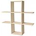Mensola In Legno Da Personalizzare - 2 Livelli - 53 X 53 X 12 Cm - Foto miniatura 1