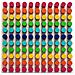 14866 - Bambino Giocattolo In Legno Gioco Spina A Colori Con 121 Spine - Foto miniatura 1