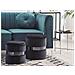 Set Di 2 Pouf Portaoggetti In Velluto Nero Doris - Foto miniatura 11