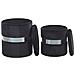 Set Di 2 Pouf Portaoggetti In Velluto Nero Doris - Foto miniatura 6
