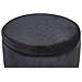 Set Di 2 Pouf Portaoggetti In Velluto Nero Doris - Foto miniatura 8