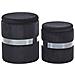 Set Di 2 Pouf Portaoggetti In Velluto Nero Doris - Foto miniatura 12