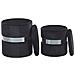 Set Di 2 Pouf Portaoggetti In Velluto Nero Doris - Foto miniatura 2