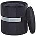 Set Di 2 Pouf Portaoggetti In Velluto Nero Doris - Foto miniatura 16