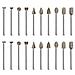 20pcs Rotary Burrs Set Con 3 Millimetri Shank Per Dremel Rotary Tools Lucido Grinding Fai Da Te Per Incidere - Foto miniatura 3