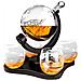 Decanter Per Whisky - Caraffa Da Whisky Di Lusso Sailor - 1l - Decanter - Sailor - Set Da Whisky - Include 9 Pietre Da Whisky, Versatore, Rubinetto E 4 Bicchieri Da Whisky - Foto miniatura 2