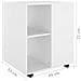 Mobiletto con Ruote Bianco 60x53x72 cm in Legno Multistrato - Foto miniatura 9